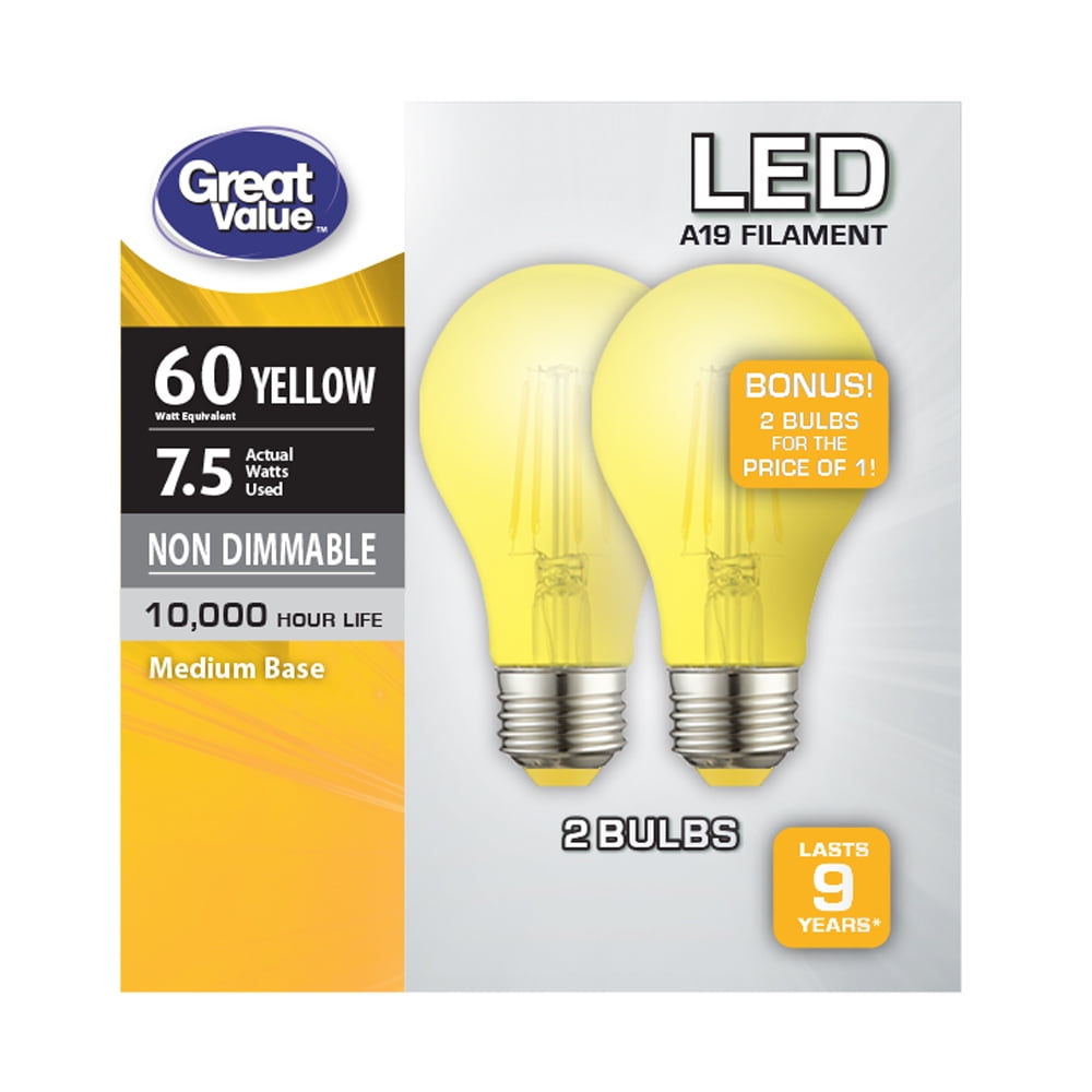 Great Value Led Grow Light / Great Value LED Light Bulb, 9.5 Watts (60W Equivalent) A19