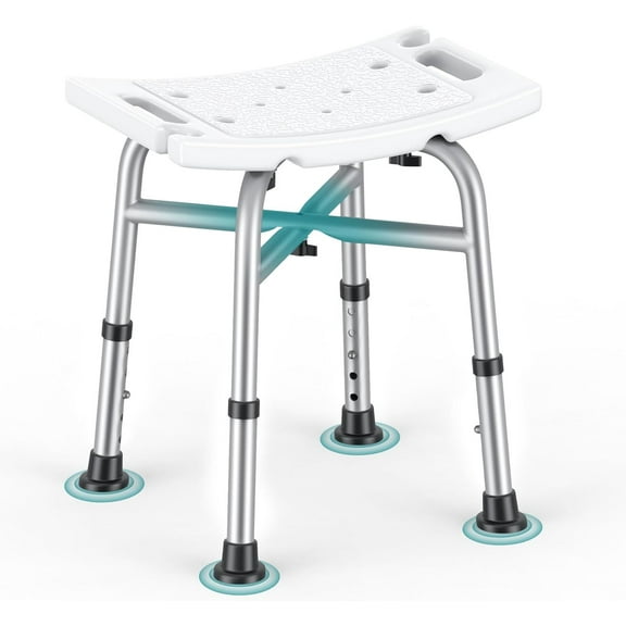 Shower Chair for Elderly and Disabled, 550 lbs Shower Chair for Inside Shower with Arms and Back, 6-Height Adjustable Shower Seats for Adults, Bath Chairs for Seniors Inside Tub