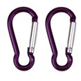thumbnail image 5 of UDIYO 2Pcs Aluminum Alloy D Shaped Carabiner Spring Snap Clip Hooks Climbing Keychains, 5 of 6