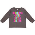 thumbnail image 3 of Inktastic Worlds Best Little Sister Girls Long Sleeve Toddler T-Shirt, 3 of 5