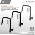 thumbnail image 3 of Stylish Turin One-Handle GunMetal Pull Down Kitchen Faucet Height 17" K-143P, 3 of 13