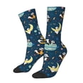 thumbnail image 1 of Balery Space Sleeping Panda Calcetas Largas con Estampado para Hombre y Mujer – Suaves y Transpirables, Talla Única (US 5-11), 1 of 6