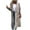 Beige-Coats, variant on Qetyuw Womens Notched Lapel Collar Pea Coat Winter Double Breasted Long Sleeve Trench Coats Casual Chunky Overcoat