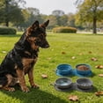 thumbnail image 5 of 2-in-1 Collapsible Dog Bowl for Travel, Portable Dog Water Bowl with Carabiner Clip, Foldable Silicone Food Dish for Pets Outdoor Hiking Camping Walks&nbsp;(Yellow), 5 of 7