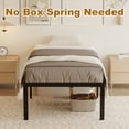 thumbnail image 5 of Roomdiary 18 inch Twin XL Bed Frames, Heavy Duty Metal with Large Storage, Noise Free, No Box Spring Needed, Easy Assembly, Black, 5 of 9