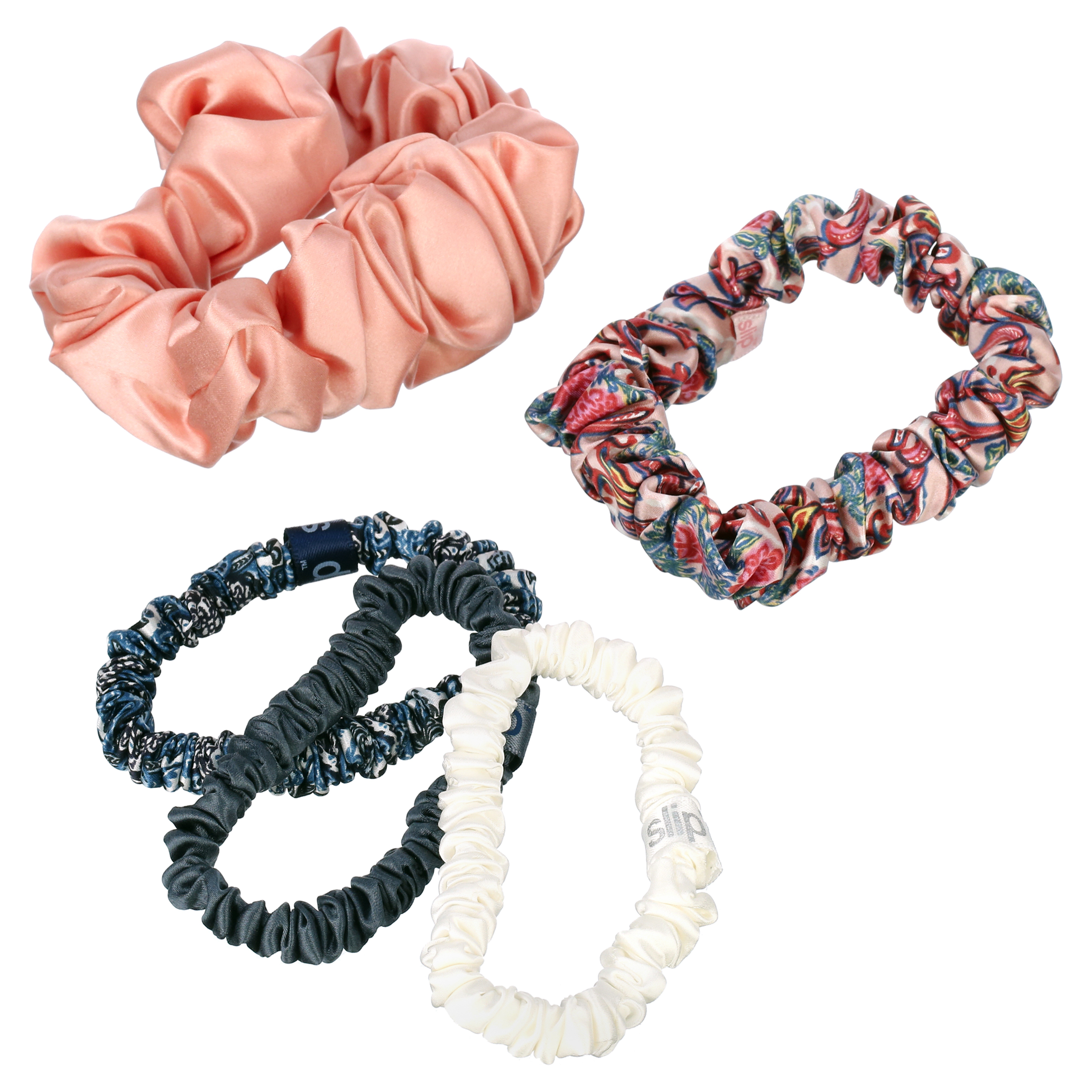 Slip Pure Silk Scrunchies Set - Abbey, 5 ct