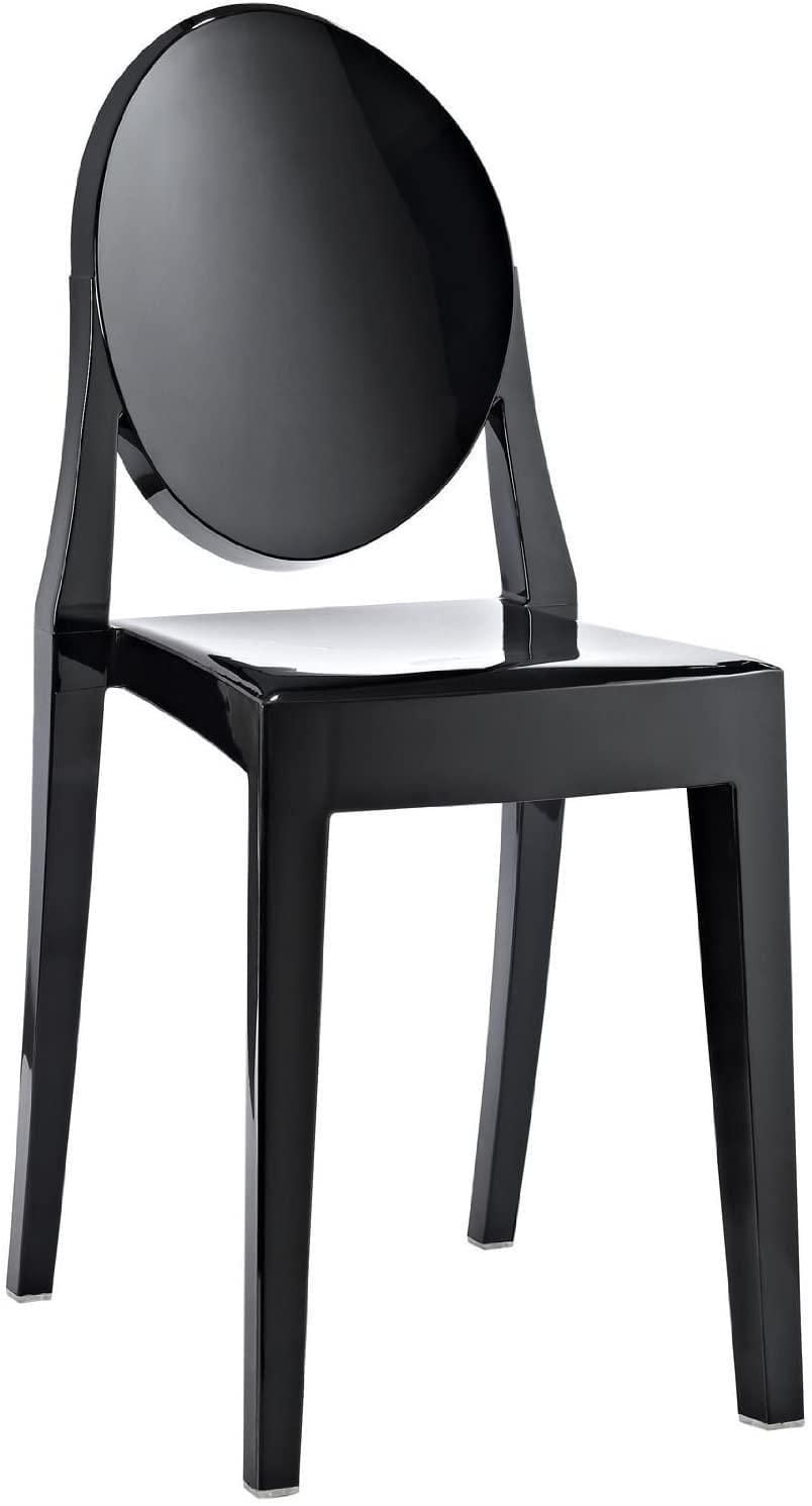 Nicer Furniture Ghost Side Chair in Black