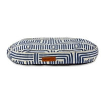 Vibrant Life Oval Durry Pet Bed, Blue & White