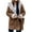 Brown, variant on Lovskoo 2024 Women's Faux Suede Fleece Jacket Winter Warm Composite Plush Button Lapel Collar Jacket Outwear Coat Brown