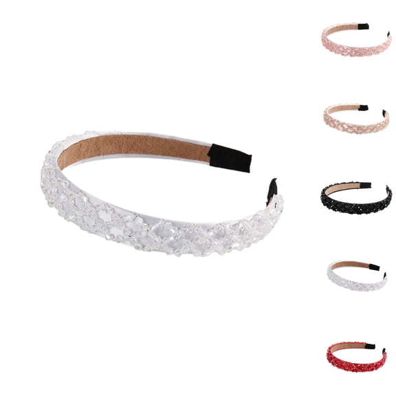UJNDER Women's Elegant Rhinestone Fashion Hairband for Daily Wear and Parties Headbands for Women,White_004,One Size