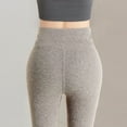 thumbnail image 5 of Soft Clouds Leggings for Women, Soft Clouds Fleece Leggings Casual Warm Winter Solid Pants Light Gray M, 5 of 6