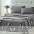 thumbnail image 2 of Davulos Bed Sheet King 4 Piece Sheets & Pillowcase Sets Hotel Luxury King Bedding Soft Bed Sheets Stain Resistant Fitted Sheet Set Wrinkle Free,Dark Grey, 2 of 8