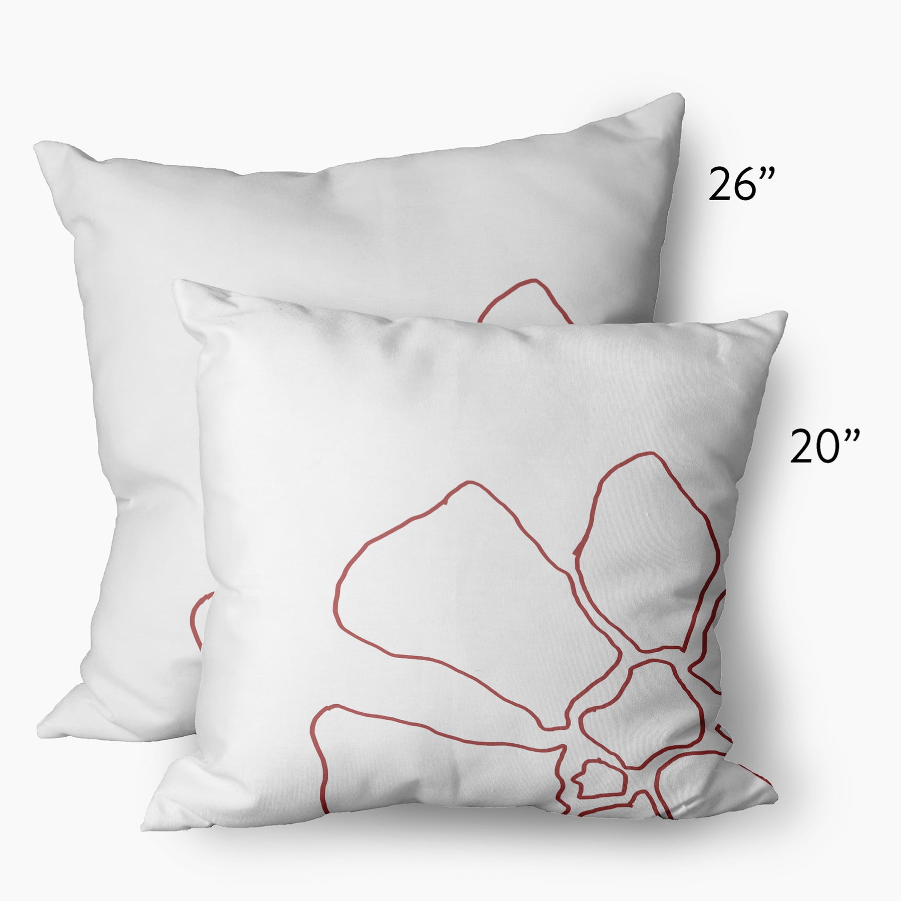 Simply Daisy 26" x 26" Modern, Contemporary White, Brown, Multi-color Polyester Throw Pillow