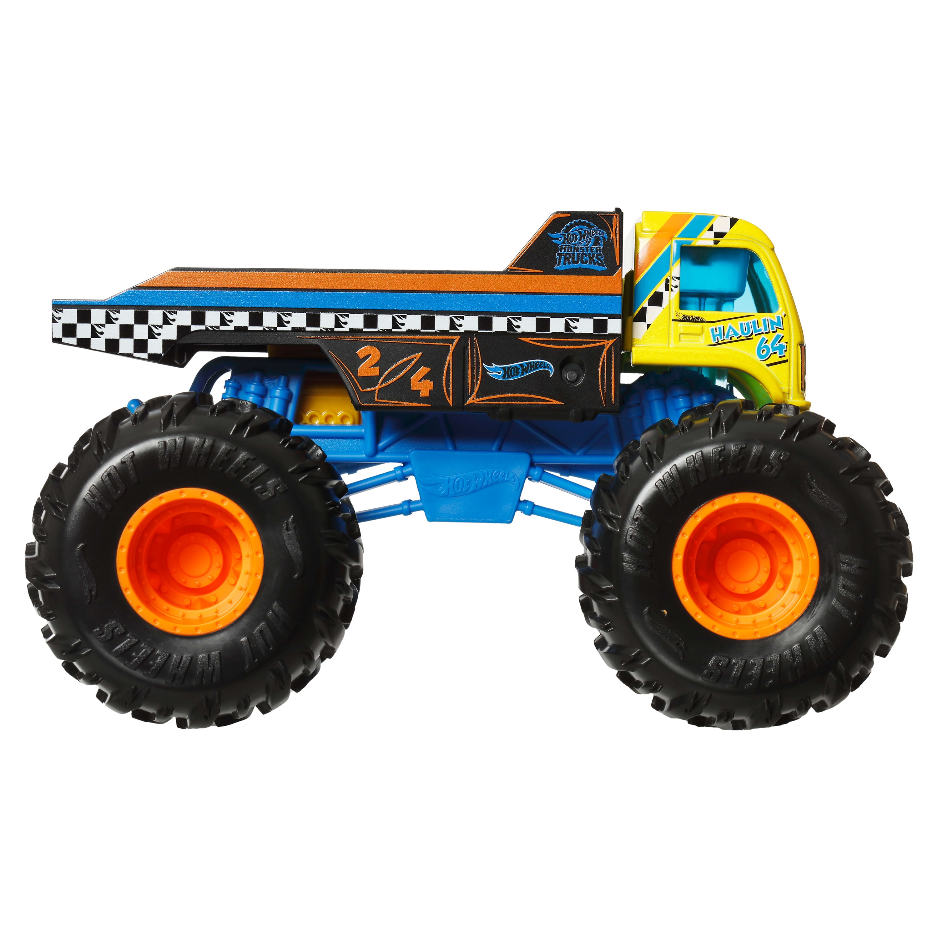Hot Wheels Monster Trucks, Oversized Monster Truck in 1:24 Scale, Haulin '64