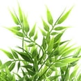 thumbnail image 3 of REGALWOVEN Green Plastic Bamboo Leaves Plant Aquarium Tank  Decor w/ Ceramic Base, 3 of 3