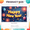 1A, variant on Colorful Balloons Happy New Year Festive Fireworks Decorative Stars Holiday Banner for New Year Party Indoor Celebration Photo Backdrop