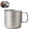600ml/21 oz, variant on Titanium Camping Mug, Camping Mug Titanium Cup with Foldable Handle