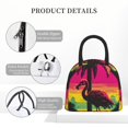 thumbnail image 4 of Balery Flamingo And Palm Trees At Sunset Bolsa de Almuerzo para Mujeres, Caja de Almuerzo, Bolsa de Almuerzo Pequeña Impermeable, Tote de Almuerzo Reutilizable con Gran Capacidad, 4 of 6