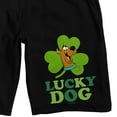 thumbnail image 2 of Scooby Doo Lucky Dog Men's Black Sleep Pajama Shorts-3XL, 2 of 7