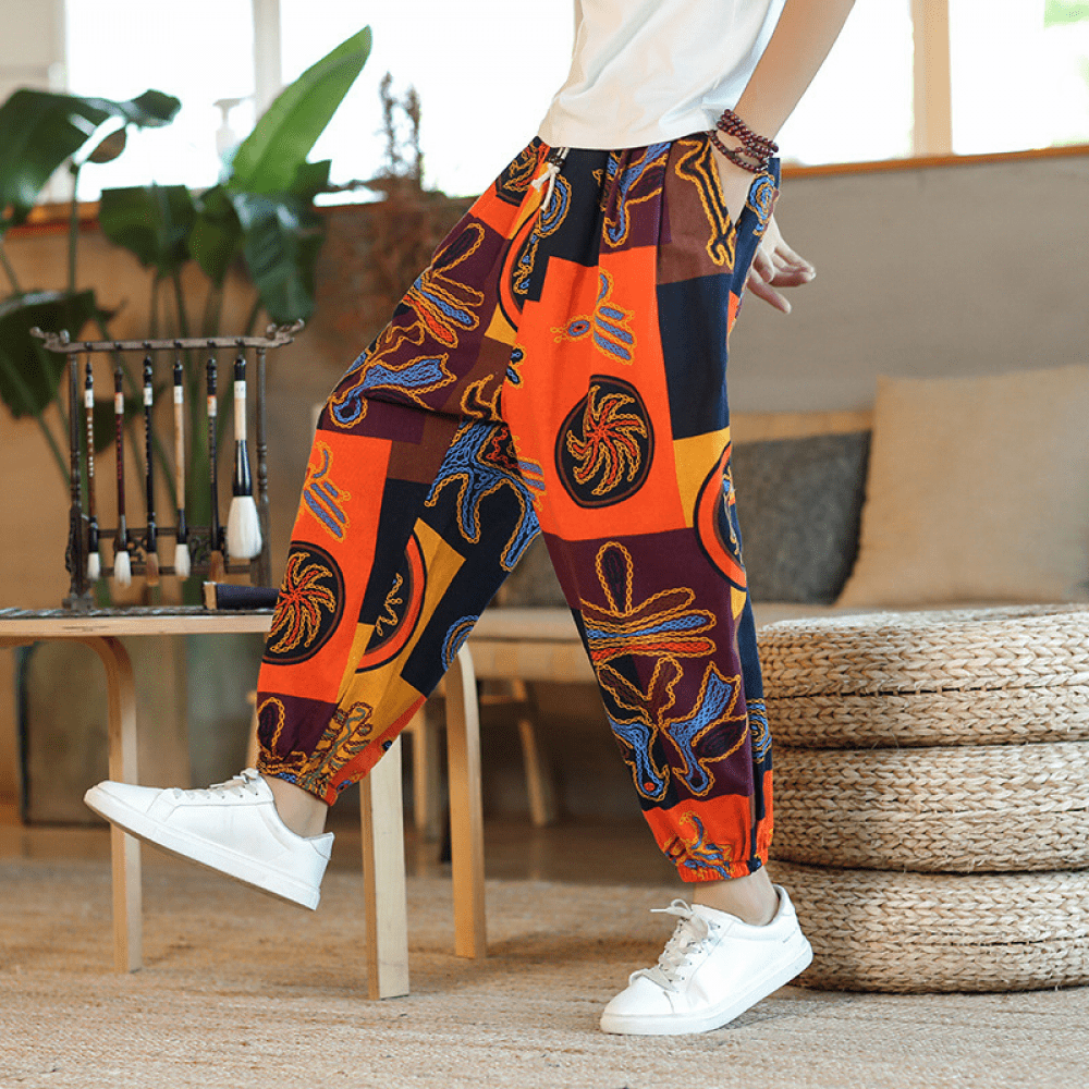 Aozrynl Men's Loose Baggy Drop Crotch 