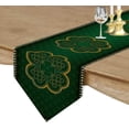 thumbnail image 2 of Triangle Table Runners Long St. Patrick's Day Celtic Knots Dresser Scarves Table Decoration for Wedding Party/Ceremony/Banquet Saint Lucky Clover Irish Texture, 2 of 7