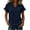 Navy, variant on Stralyhd Women's Cotton V Neck T-Shirt Short Sleeve Solid Color Tee Casual Fit Tee Breathable Summer Fashion Tops Army Green XL