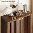thumbnail image 5 of IDEALHOUSE Walnut Shoe Cabinets, 6-Tier Narrow Shoe Storage Cabinet with Louvered Doors, 24 Pair Organizer, Entryway Hallway Closet Solution with Adjustable Shelves, 5 of 7
