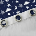 thumbnail image 4 of Homewish Kids Children Stars Print Blackout Curtains Set of 2 (52x84 Each),Starry Sky Window Curtains,Blue White Curtains and Drapes,Luxury Bedroom Decor, 4 of 6