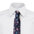 thumbnail image 3 of Men's Tie, Violet Tones Vintage Flowers, 3.7", Sea Blue Lilac, by Ambesonne, 3 of 4