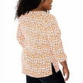 thumbnail image 5 of Mario Serrani Womens Top Tunic V-Neck 3/4 Sleeves (Pink Floral, Small), 5 of 6