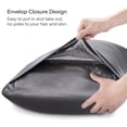 thumbnail image 5 of ZHAOCHENG Funda de almohada de seda satinada para cabello y piel, juego de 2 fundas de almohada de tamaño estándar en gris oscuro, funda de almohada súper suave con cierre de sobre (20 x 26 pulgadas), 5 of 5