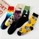 thumbnail image 3 of Calcetines estilo Europa y Estados Unidos personalidad creativa pintura al óleo calcetines medias otoño e invierno calcetines altos de algodón, 3 of 5