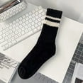 thumbnail image 2 of Bibifish Womens Socks Sports Mid Calf Socks With Strip Design Breathable Athletic Crew Socks Trendy Workout Mid Socks For Ladies, 2 of 3