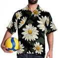 thumbnail image 4 of Daisy Men's Short Sleeve Casual Printed Button Down Beach Shirt - Summer Hawaiian Top, 4 of 6