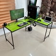 thumbnail image 3 of Escritorio Gamer Modelo Lb 160x118 Cm Forma L Grande Moderno Color Azul / Verde, 3 of 5