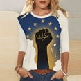 thumbnail image 5 of Xuyuer Black History Shirts for Women I Am Black History Month Shirt Round Neck Graphic African American 3/4 Sleeve Tee Tops, 5 of 9