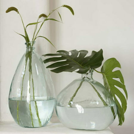 Recycled Glass Balloon 13" Vase, in Clear Tall