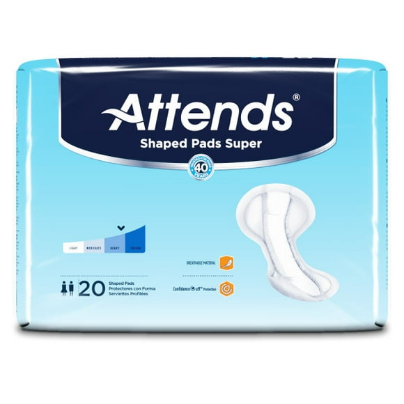 Attends Shaped Pads, SUPER 24.5" - Case of 72pc