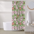 thumbnail image 6 of Shower Curtain, Parent-Child Cute Pig Pink Waterproof Fabric Plastic Shower Curtain, Drying Fast Bathroom Curtain with 9 Buttonholes, Ruffle Shower Curtain 60x72in, 6 of 8