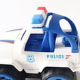 thumbnail image 1 of Coche de policía de juguete para niños, 4 piezas, vehículo de policía para niños, juguete de helicóptero ensamblado, confiabilidad excepcional, 1 of 12