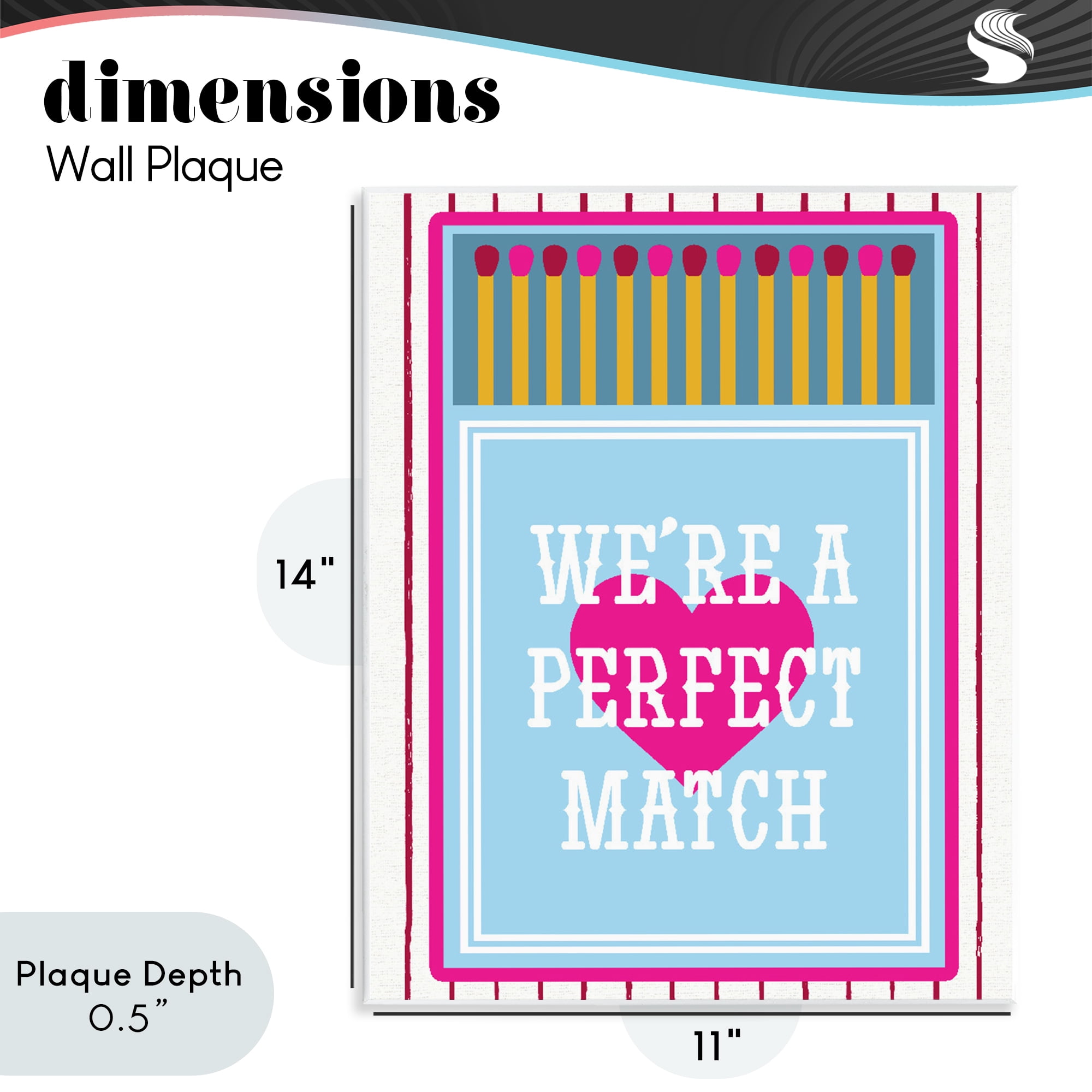 Stupell Industries We're A Perfect Match Wall Plaque Art, design by Lil' Rue