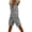 Gray-02, variant on Women's Elastic Waist Drawstring Capri Pants Side Button Detail Patch Pockets Rolled Cuff Trousers for Summer Office Wear