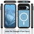 thumbnail image 5 of Magnetic for Google Pixel 9 / 9 Pro Case, [Compatible with MagSafe] [Built-in Screen Protector] Dustproof Full Body Shockproof Transparent Phone Case Cover for Google Pixel 9 / 9 Pro - Purple, 5 of 5
