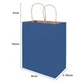 thumbnail image 3 of Bolsa de papel Bagmad Kraft 100, paquete de 20 x 12 x 25 cm con asas, color azul, 3 of 8