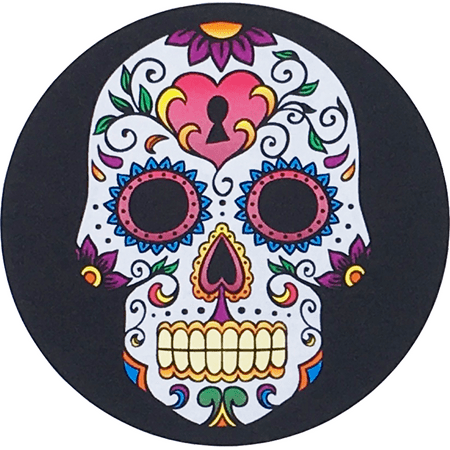 Day Of The Dead - Dia De Los Muertos Stickers | 2.5 Inch Round Circle Dots 4 Different Designs - 100 Stickers