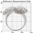 thumbnail image 2 of Rhodium Brass Ring with AAA Grade CZ in Clear for Women Clear Stone Color Style 0W145 Size 7, 2 of 6