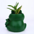 thumbnail image 3 of WISOLT Frog Resin Plant Pot - Cartoon Cute, Ideal for Succulents, Decorative for Garden & Home., 3 of 5
