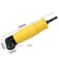 thumbnail image 5 of Right Angle Drill Attachment Set, Including Flexible Drill Bit Extension,Extension Power Drill Attachment with Impact Shank, Screwdriver Bit Set (Yellow), 5 of 5