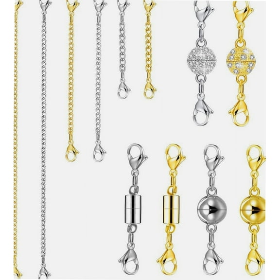 12 Pcs Necklace Extenders, Chain Extenders Necklaces Chain Extenders for Women
