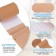thumbnail image 3 of Cinta de Kinesiología Uxcell, Cintas Adhesivas de Algodón para Soporte Muscular Deportivo, Cinta Elástica Impermeable para Rodilla, Tobillo, Muñeca, Naranja Claro 5.5 Yardas x 4 Pulgadas, 3 of 7